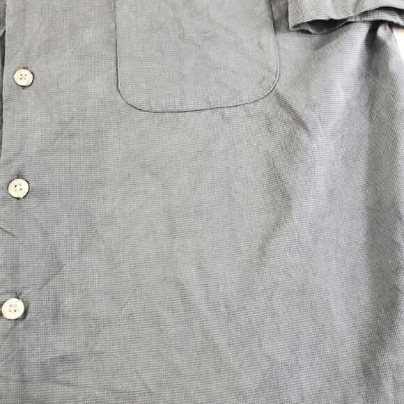 Tommy Bahama Shirt Men XL Black 100% Silk Hawaiian Aloha Tiki Bar Button Up - Picture 8 of 13